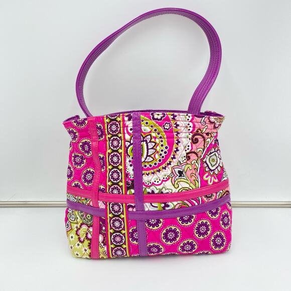 Vera Bradley Very Berry Purple Paisley Over Shoulder Purse Retro Y2K - Picture 1 of 9